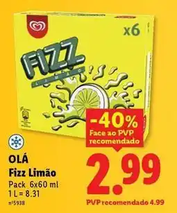 Lidl Fizza limão promoção