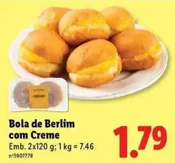 Lidl com - bola de berlim com creme promoção
