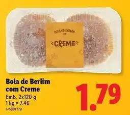 Lidl com - bola de berlin com creme promoção