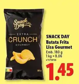 Lidl Crunch - snack day batata frita lisa gourmet promoção