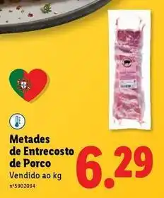 Lidl Metades de entrecosto de porco promoção