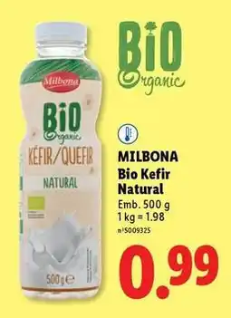 Lidl Milbona - bio kefir natural promoção