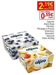 Recheio Alpro - logurte soja mirtillo promoção