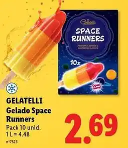 Lidl Gelatelli - gelado space runners promoção