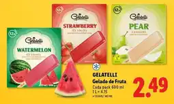 Lidl Gelatelli - gelado de fruta promoção