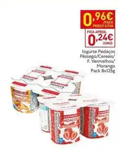 Recheio Amanhecer - iogurte pedacos pêssego/cereais/vermelhos/morango promoção