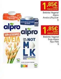 Recheio Alpro - bebida vegetal aveia s/açúcar promoção