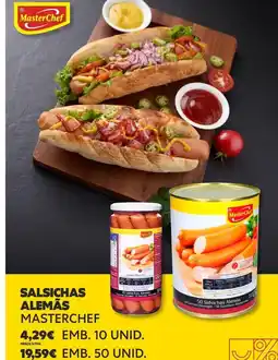 Recheio Masterchef - salsichas promoção