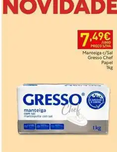 Recheio Gresso - manteiga c/sal chef papel promoção