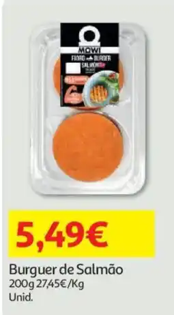 Auchan Mowi Burguer de Salmão promoção