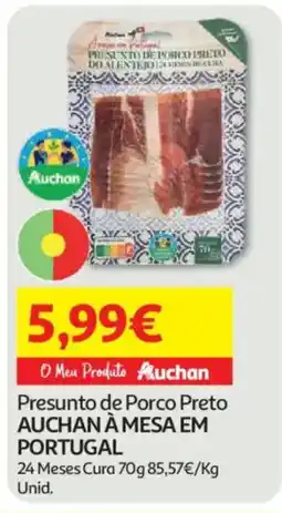 Auchan Presunto de Porco Preto Auchan promoção
