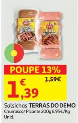Auchan Salsichas terras do demo promoção