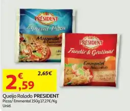 Auchan Queijo Ralado PRESIDENT promoção