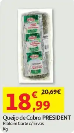 Auchan Queijo de Cabra president promoção
