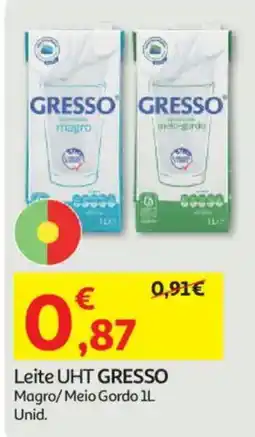 Auchan Leite UHT GRESSO promoção