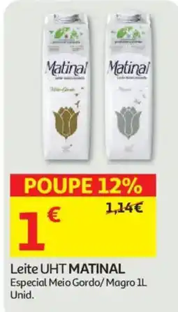 Auchan Leite UHT MATINAL promoção