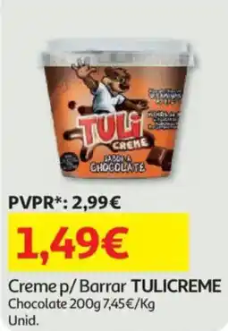 Auchan Creme p/ Barrar TULICREME Chocolate promoção