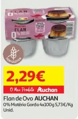Auchan Flan de Ovo AUCHAN promoção