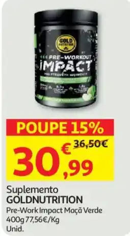 Auchan Suplemento goldnutrition pre-work impact maçã verde promoção