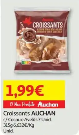 Auchan Croissants auchan c/ Cacau e Avelãs promoção