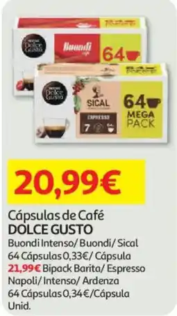 Auchan Cápsulas de Café Dolce Gusto promoção