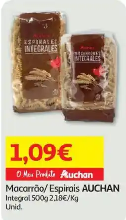 Auchan Macarrão/ Espirais AUCHAN promoção