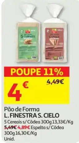 Auchan Pão de Forma L. FINESTRA S. CIELO promoção