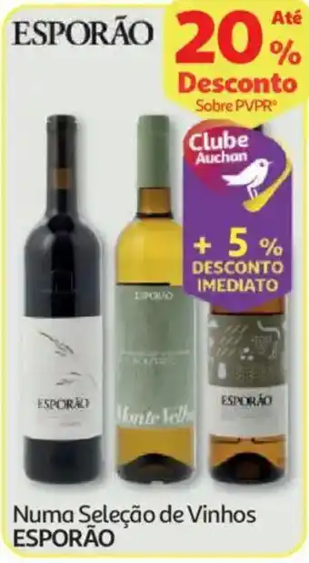 Auchan Numa Seleção de Vinhos Esporão promoção