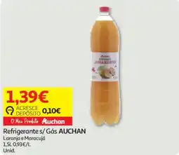 Auchan Refrigerante s/gás auchan laranja e maracujá promoção