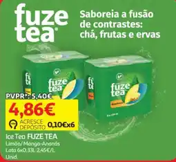 Auchan Ice Tea FUZE TEA Limão/ Manga-Ananás promoção