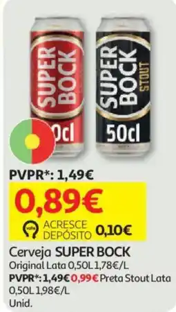 Auchan Cerveja super bock promoção