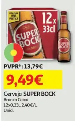 Auchan Cerveja super bock branca caixa promoção