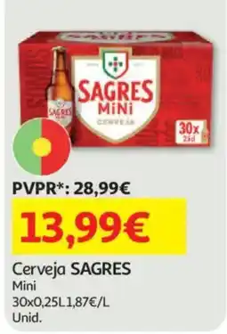 Auchan Cerveja SAGRES Mini promoção