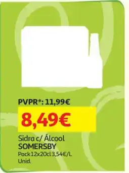 Auchan Sidra c/ Álcool somersby promoção