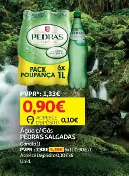 Auchan Água c/ Gás Pedras Salgadas promoção
