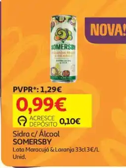 Auchan Sidra c/ Álcool Somersby promoção