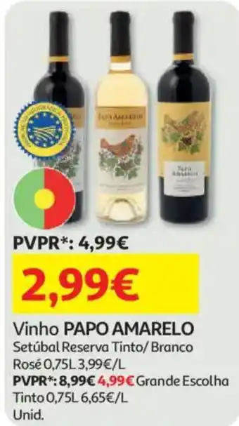 Auchan Vinho PAPO AMARELO promoção