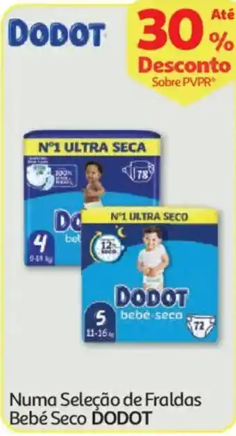 Auchan Fraldas bebé seco dodot promoção