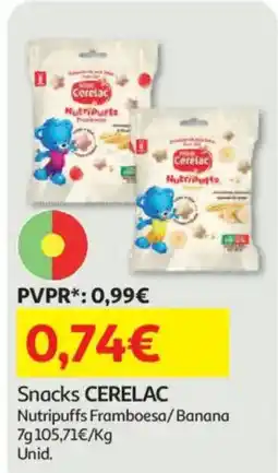 Auchan Snacks CERELAC Nutripuffs Framboesa/Banana promoção
