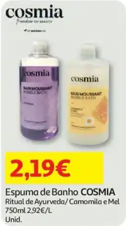 Auchan Espuma de Banho COSMIA promoção