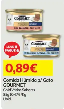 Auchan comida húmida p/ gato gourmet gold vários sabores promoção