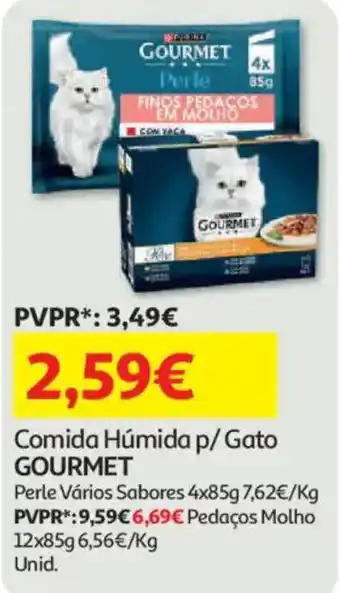 Auchan comida húmida p/ gato gourmet promoção