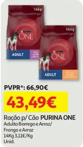 Auchan Ração p/ Cão PURINA ONE promoção