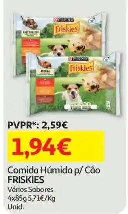 Auchan comida húmida p/ cão friskies promoção