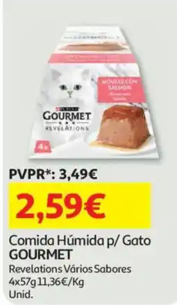 Auchan comida húmida p/ gato gourmet revelations vários sabores promoção