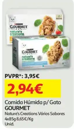 Auchan comida húmida p/ gato gourmet promoção