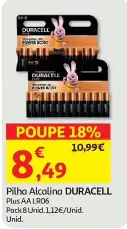 Auchan Pilha Alcalina DURACELL Plus AA LR06 promoção