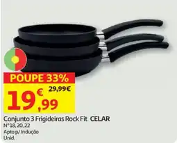 Auchan Conjunto 3 Frigideiras Rock Fit Celar promoção