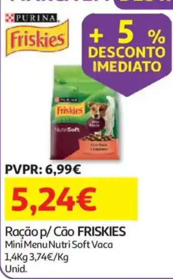Auchan Ração p/ Cão FRISKIES Mini Menu Nutri Soft Vaca promoção