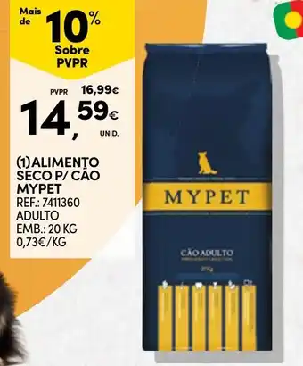 Continente Alimento seco p/ cão mypet promoção